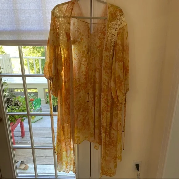 Free People Lost in Love Kimono Honey Combo - Picture 4 of 9
